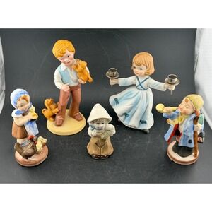 Vintage Porcelain Figurines-Set of 5 Best Friends 1981,  Avon, Children Animals